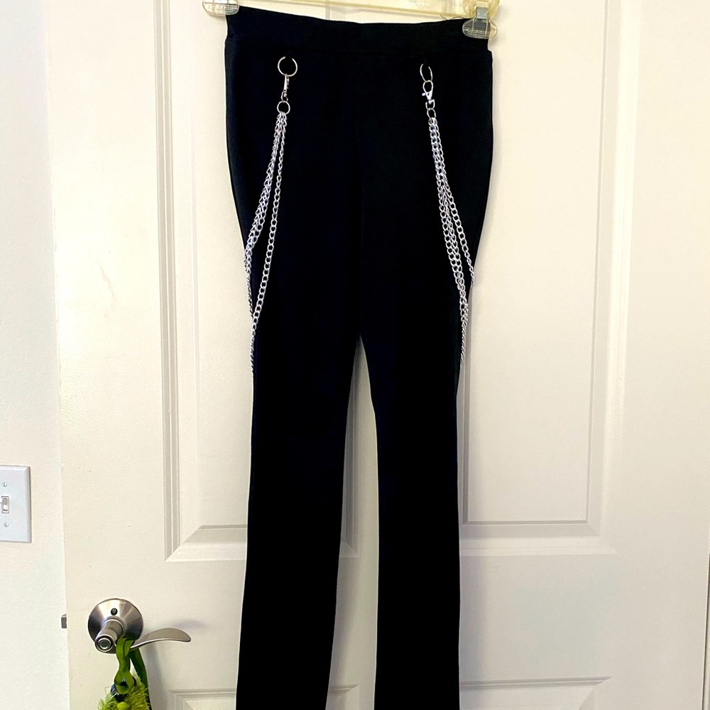 Iheartraves Grunge Streetwear Chain Rave Leggings